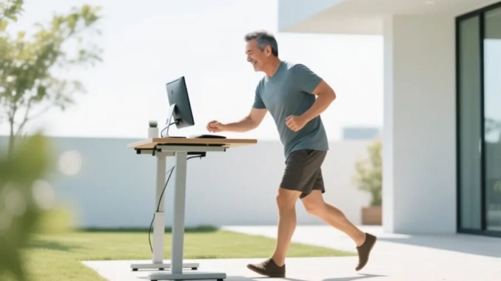 Pessoa adulta trabalhando com energia e foco representando os benefícios do magnésio dimalato para energia e redução da fadiga